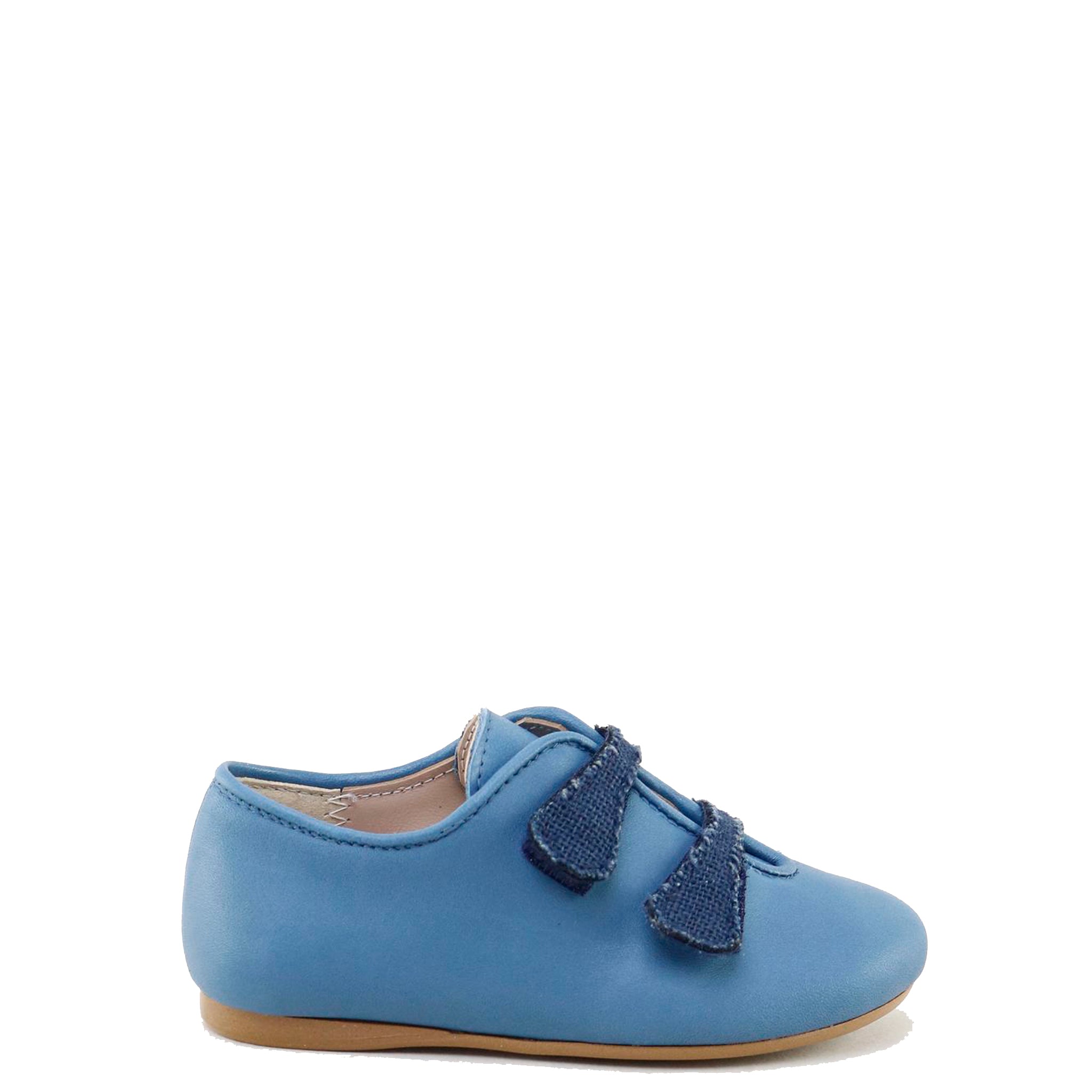 Blue Contrast Velcro Loafers for Men - Comfortable Slip-On Shoes for Casual & Business Wear - Perfect for Office, Travel & Daily Use