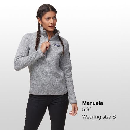 Women's Better Sweater 1/4 Zip Fleece Pullover - Lightweight Warm Layering for Outdoor Hiking & Casual Wear
