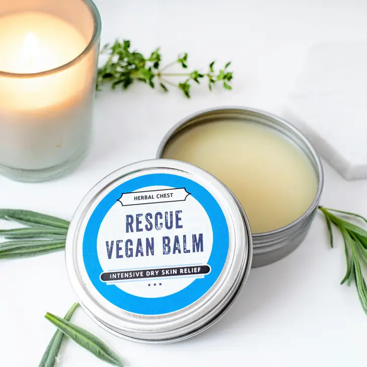 Vegan Rescue Balm - Intensive Hydration Moisturizer for Dry Skin | Organic Plant-Based Formula | Perfect for Face, Hands & Body Care | Cruelty-Free & Natural Skincare Solution