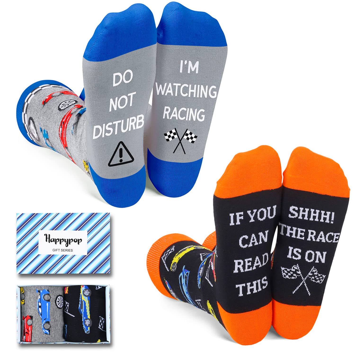 Zmart Men's Funny Novelty Socks - Race Car, Gaming & Taco Design - Perfect Gifts for Race Car Enthusiasts & Fruit Lovers - Great for Casual Wear, Cosplay & Gag Gifts