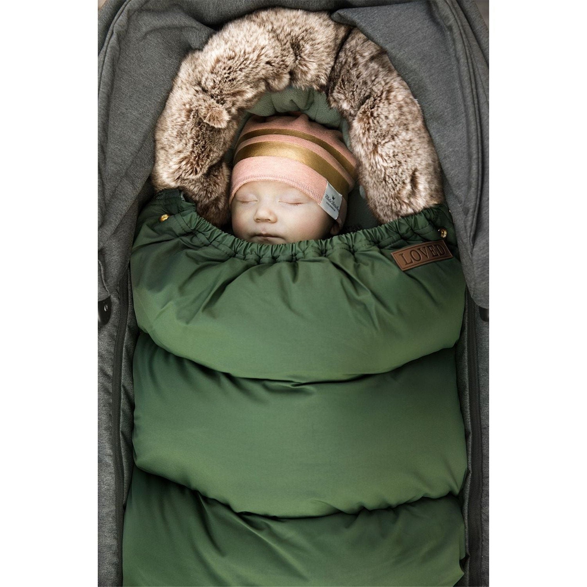 Elodie Details Rebel Green Baby Stroller Footmuff - Warm & Cozy Winter Stroller Accessory for Newborns & Toddlers - Perfect for Cold Weather Walks, Shopping Trips & Outdoor Adventures