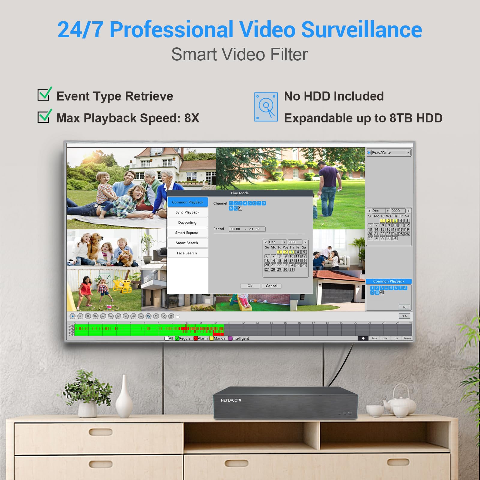 36 Channel 4K NVR Security System - Supports 36 x 8MP/4K IP Cameras with AI Motion Detection (HDD Not Included) | Perfect for Home Security, Business Surveillance & 24/7 Monitoring