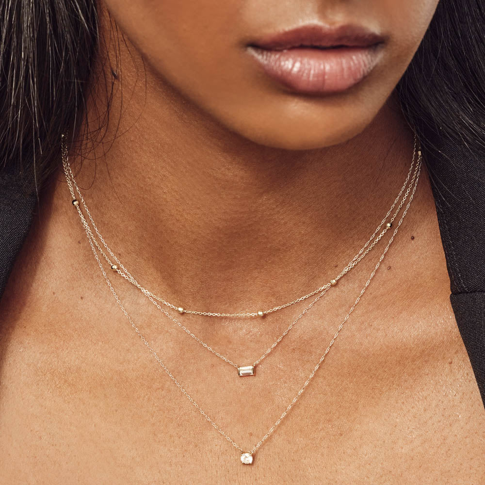 0.20ct Lab Grown Diamond Round Pendant Necklace in 10k Gold - Perfect for Weddings, Anniversaries & Everyday Elegance