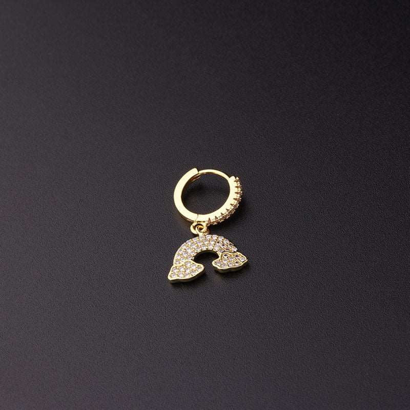 18K Gold Evil Eye Dangle Cartilage Hoop Clip-On Earrings for Women | Trendy Cartilage Piercing Jewelry | Perfect for Everyday Wear & Gift Giving | HSPJ344