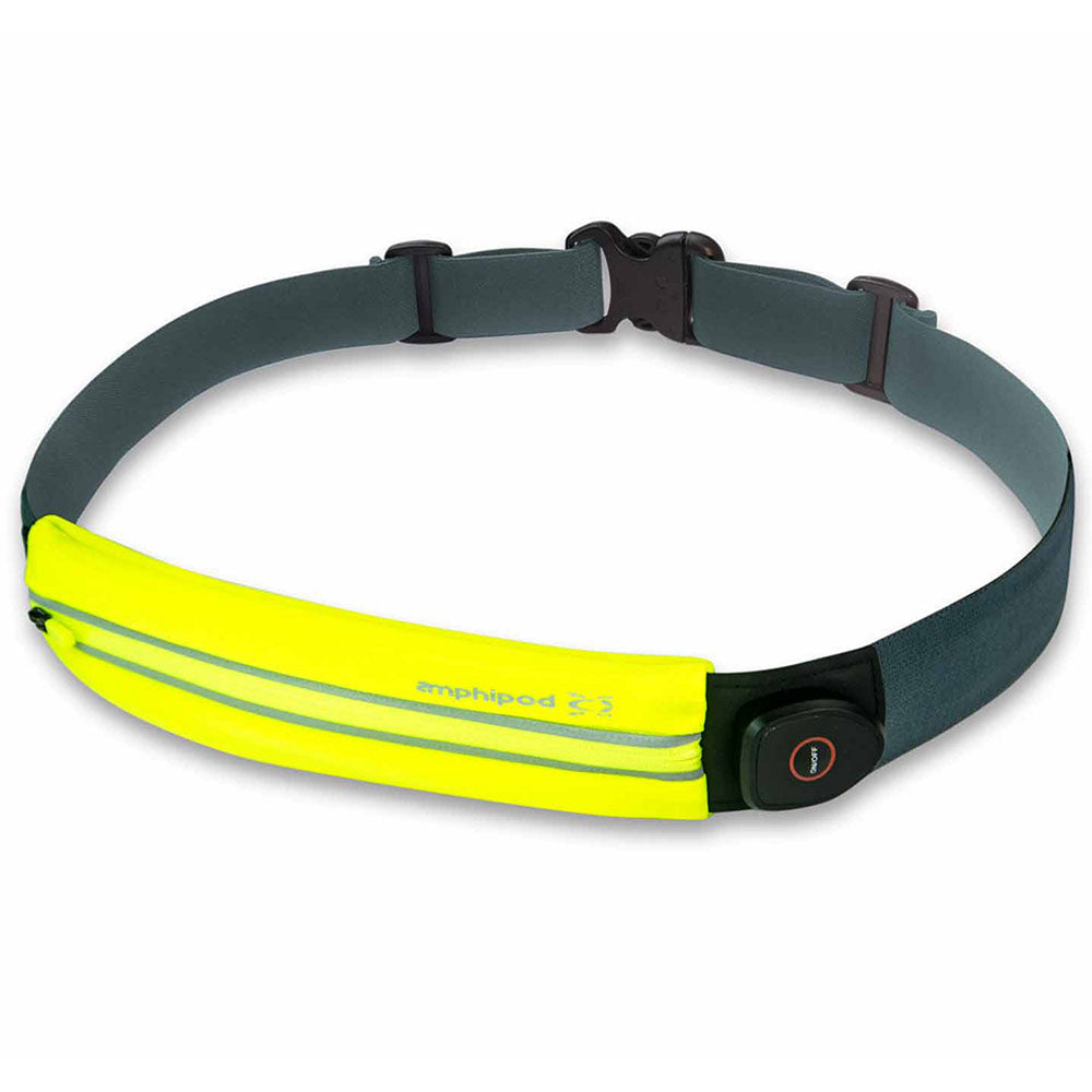 Amphipod MicroStretch Flash™ Rechargeable Running Waist Pack - Hands-Free LED Light Belt for Night Jogging, Hiking & Outdoor Activities