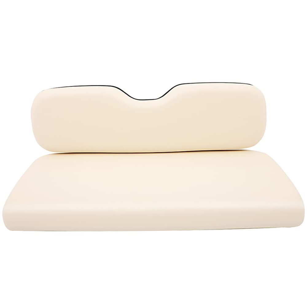 ECCPP Universal Golf Cart Rear Flip Seat Replacement Cushions - Compatible with EZGO, Club Car & Yamaha Golf Carts - White Vinyl Upholstery - Weather-Resistant & Durable - Perfect for Golf Course Rides, Resort Transportation & Neighborhood Cruising
