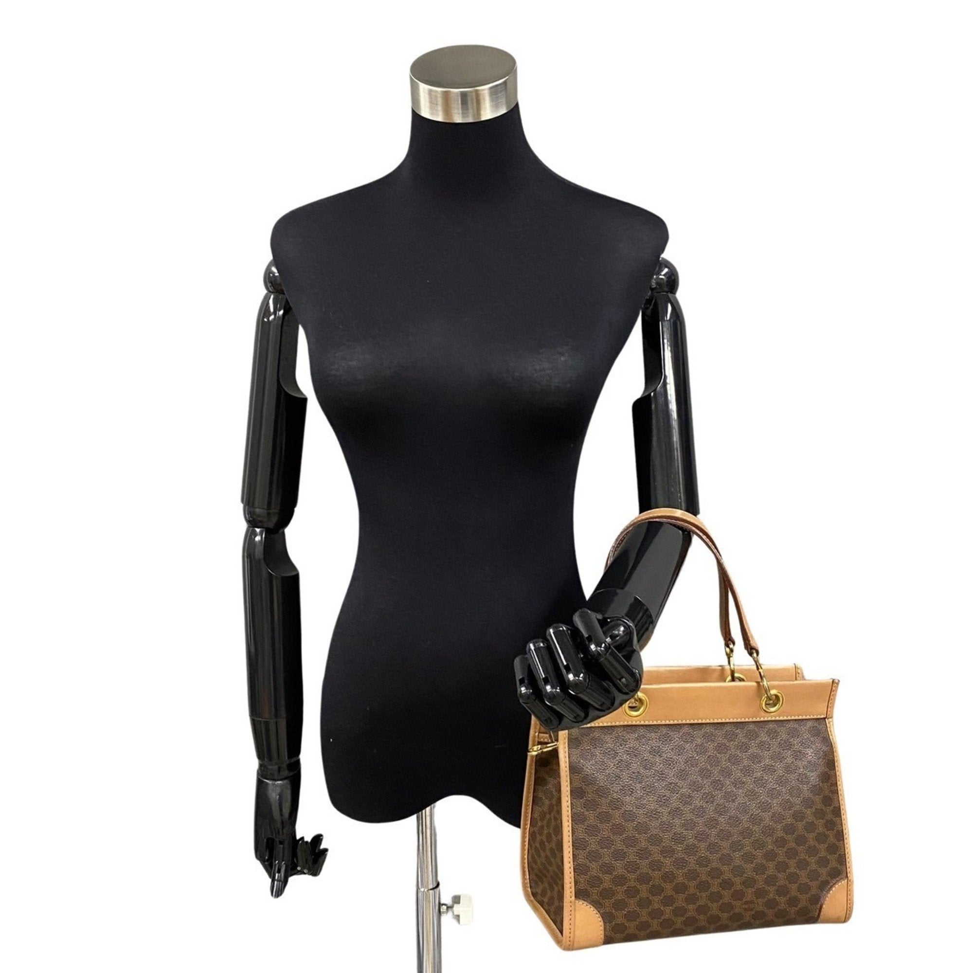 Stylish Brown Canvas Handbag & Tote Bag with Secure Zipper Closure - Perfect for Work, Travel & Everyday Use