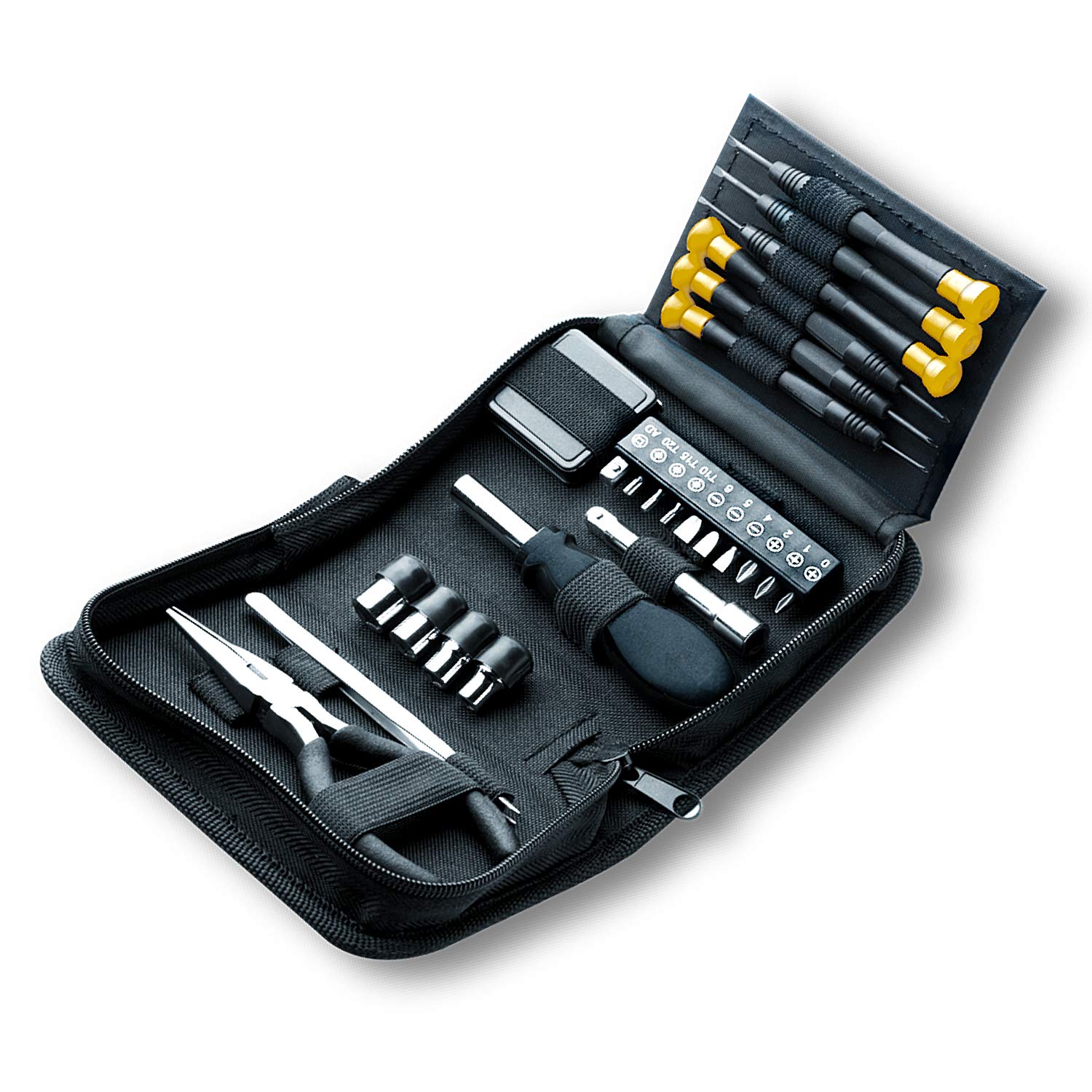Allied Tools 49032 25-Piece Tri-Fold Tool Set - Complete Home Repair & Automotive Maintenance Kit for DIY Projects