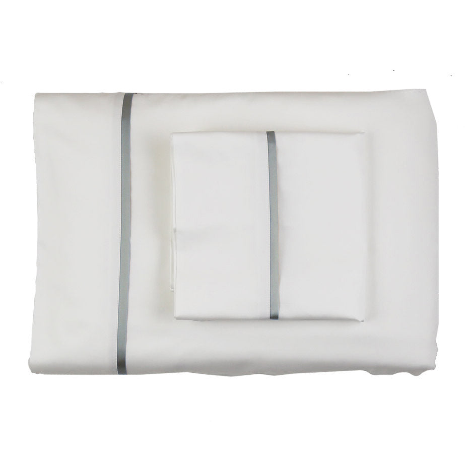 Luxury 100% Silk Trim Sheet Set - Queen Size White Bedding for Ultimate Comfort | Perfect for Master Bedroom, Guest Room & Hotel Decor