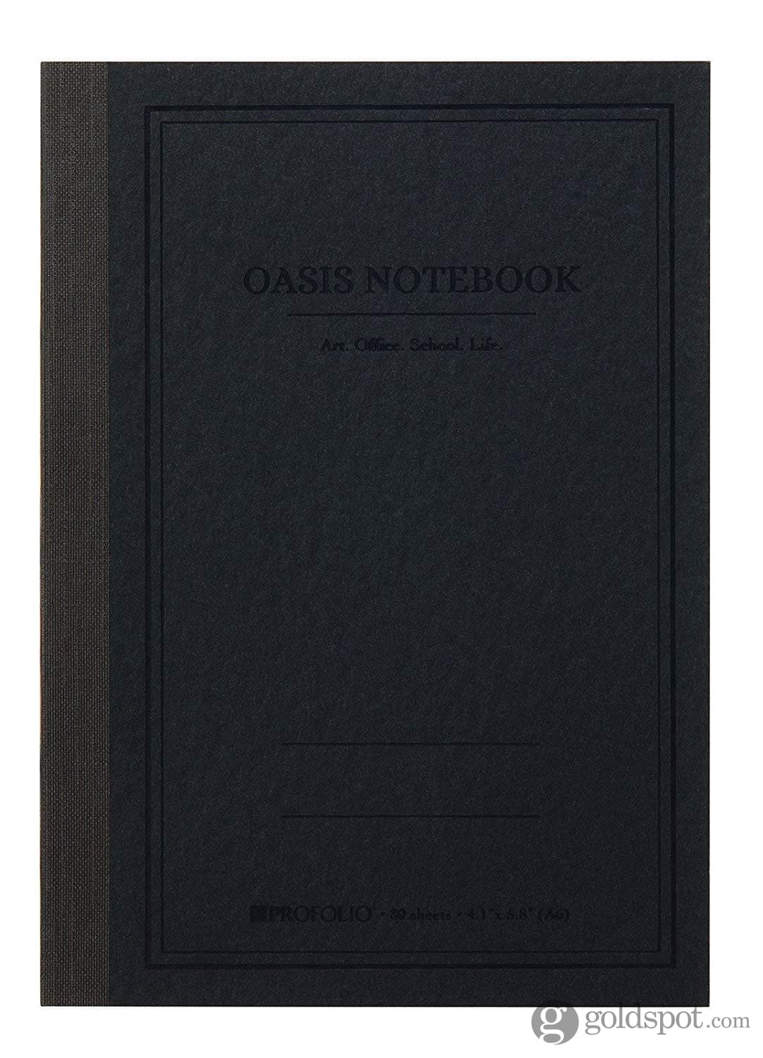Itoya Profolio Oasis Lined Notebook A6 Size - Premium Charcoal Journal for Writing, Sketching & Note Taking - Perfect for Office, School & Travel Use