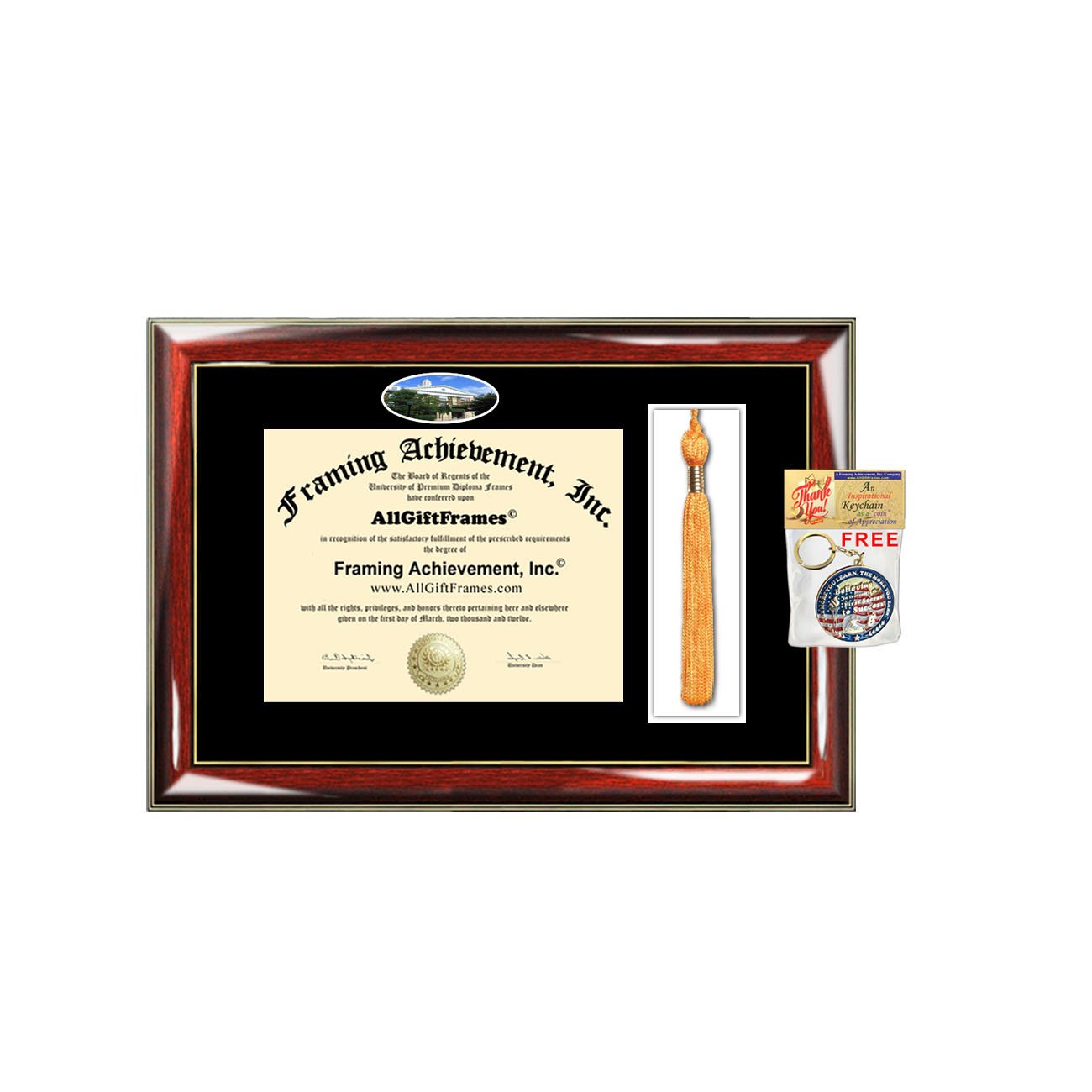 Illinois State University Graduation Diploma Frame - ISU Campus Picture Double Degree Plaque with Tassel Holder | Bachelor, Master, MBA, Doctorate, PhD Certificate Display Case | Perfect Graduation Gift for Home or Office Decor