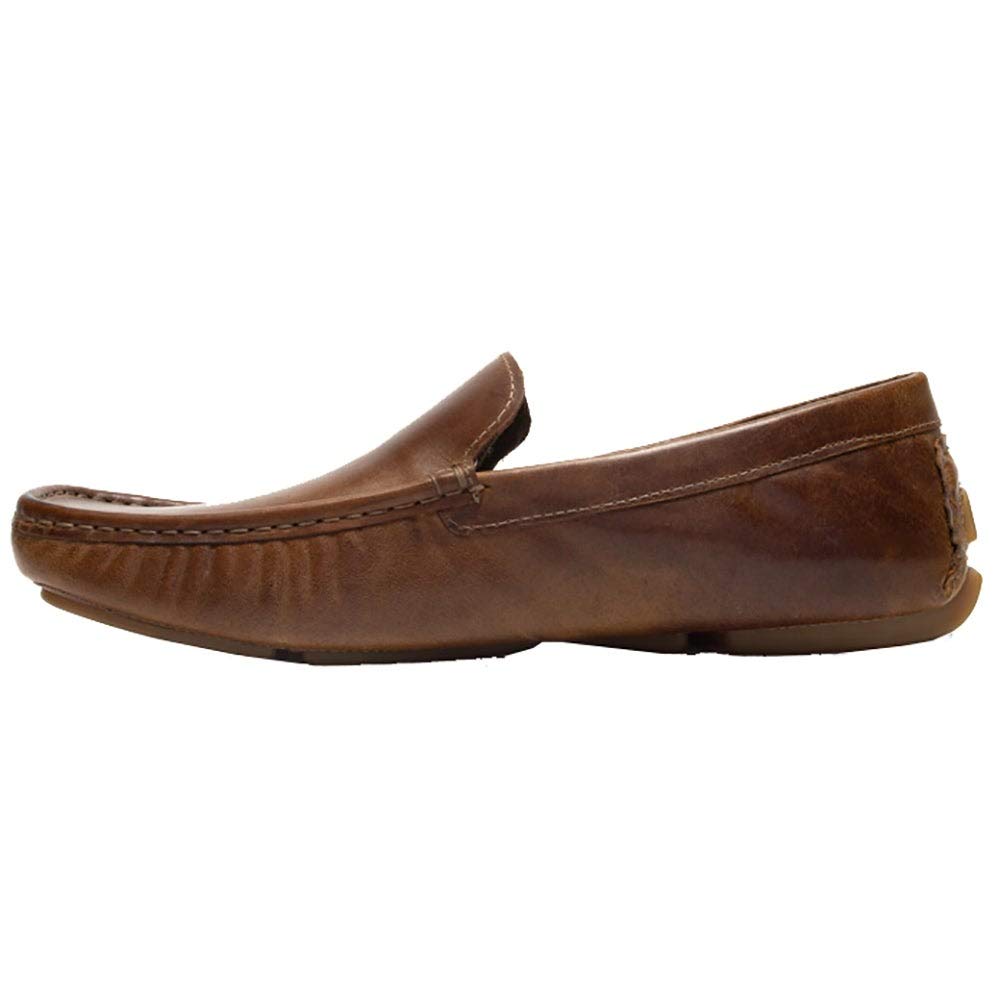 L.B. Evans Men's Alton Slip-On Casual Slippers - Comfortable Brown House Shoes for Indoor & Outdoor Use - Perfect for Lounging, Errands, and Travel