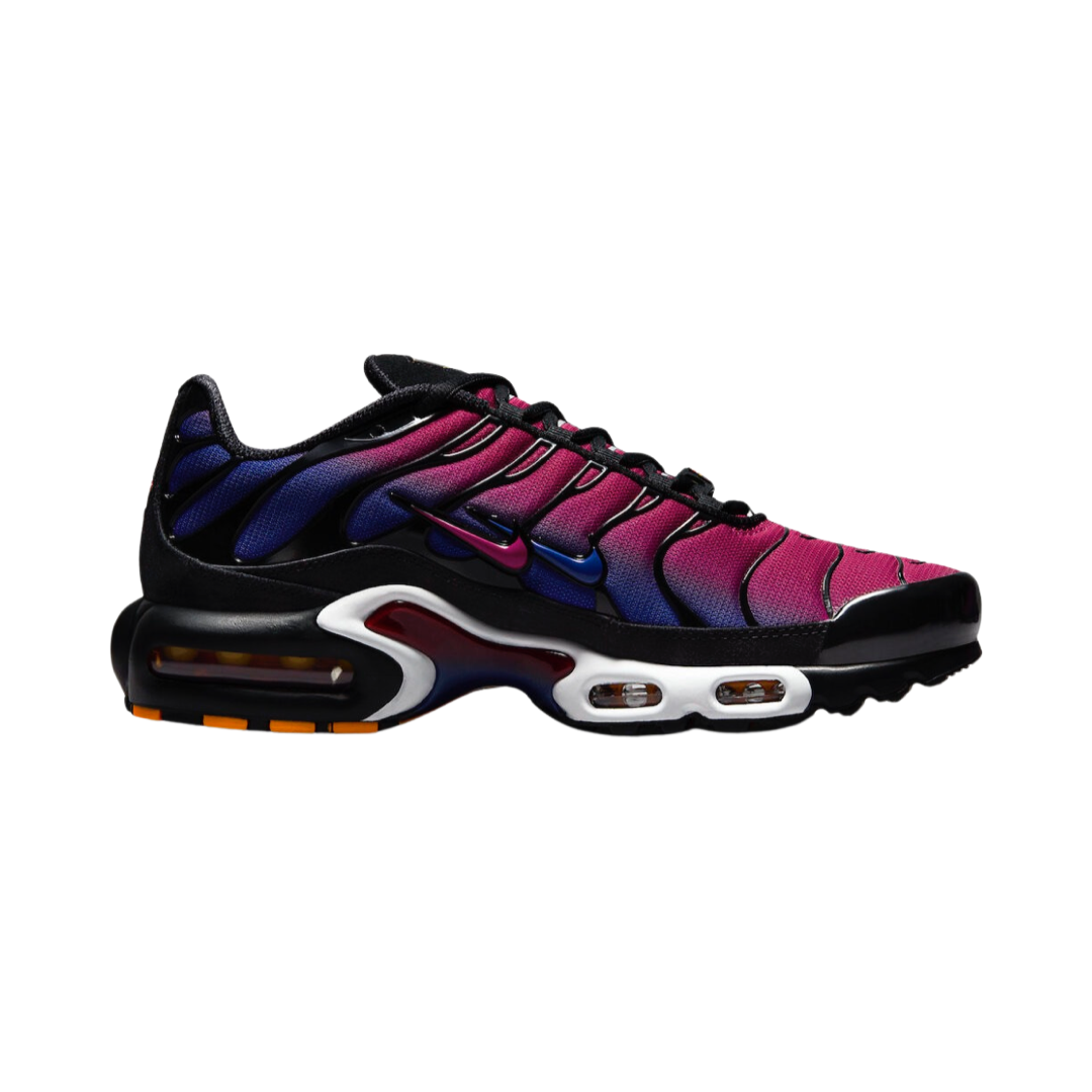 Nike Air Max Plus x Patta x Barcelona FC Culers de Mon Sneakers - Fuchsia/Deep Royal Blue/Black/White - Limited Edition Collaboration - Perfect for Streetwear, Sneaker Collecting & Football Fans
