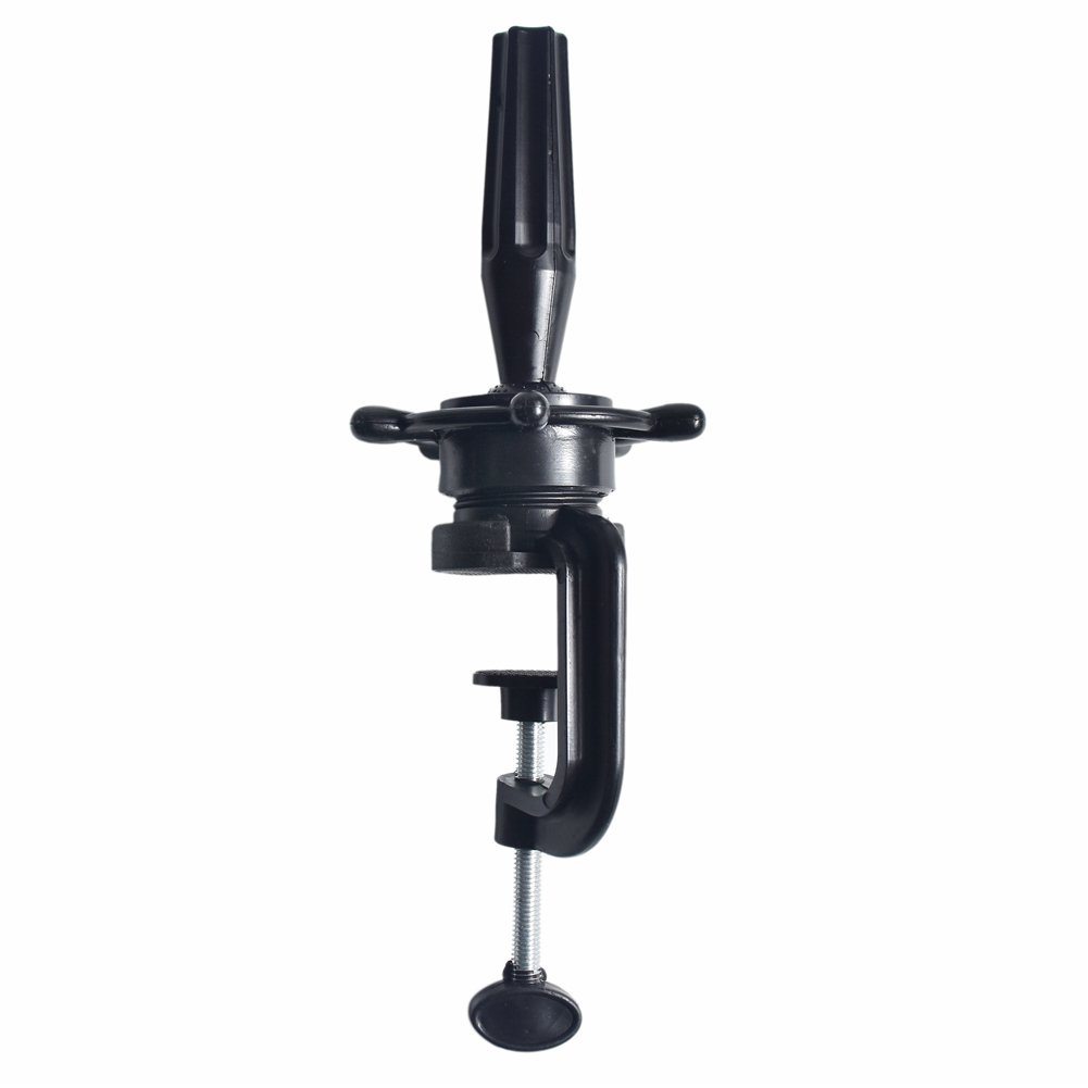 Adjustable Mannequin Head Stand for Wig Display & Styling - Training Practice Canvas Head Holder with Clamp - Perfect for Salon, Cosmetology School & Home Hairstyling (Black)