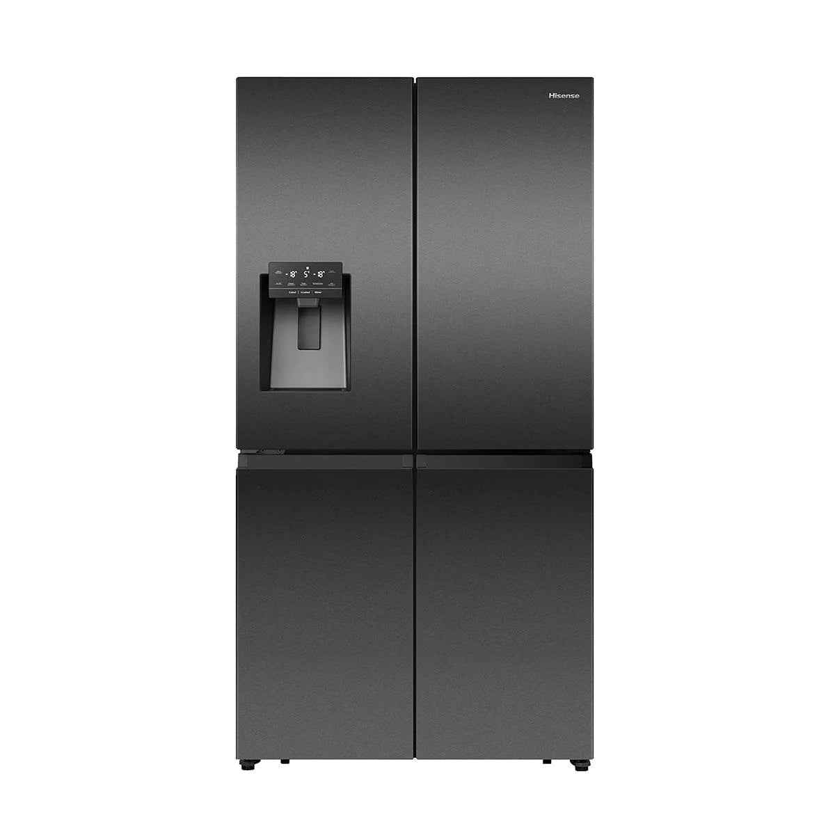 Hisense HRCD586TBWB 585L French Door Refrigerator - Black Steel Finish, 3-Year Warranty - Perfect for Large Families, Entertaining & Modern Kitchens