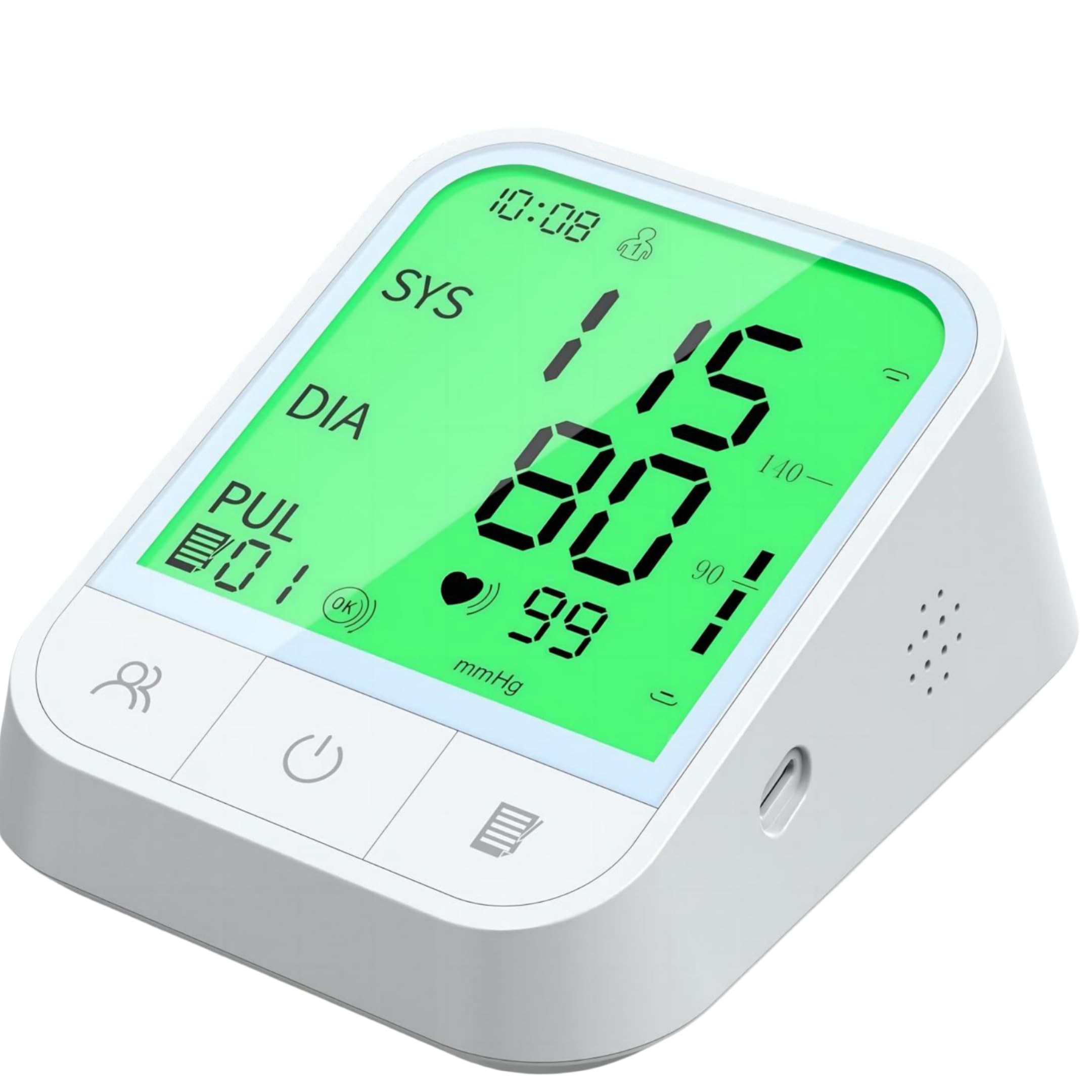Accurate Digital Blood Pressure Monitor with Large Cuff - Upper Arm BP Machine with 2x99 Memory Storage - Perfect for Home Health Monitoring & Doctor Visits