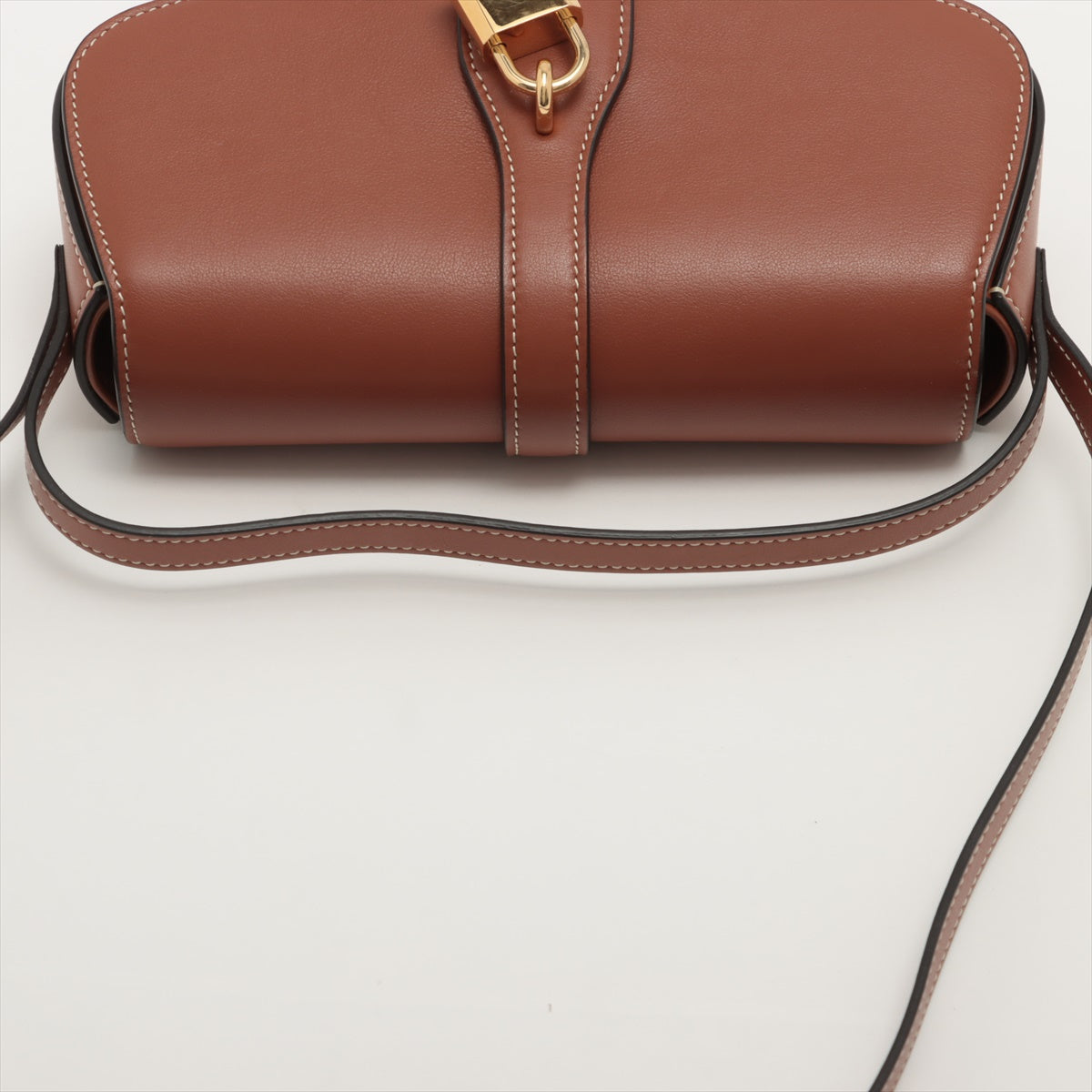 Celine Tabou Brown/Tan Leather Clutch with Strap - Stylish Crossbody Bag for Women, Perfect for Evening Parties & Date Nights