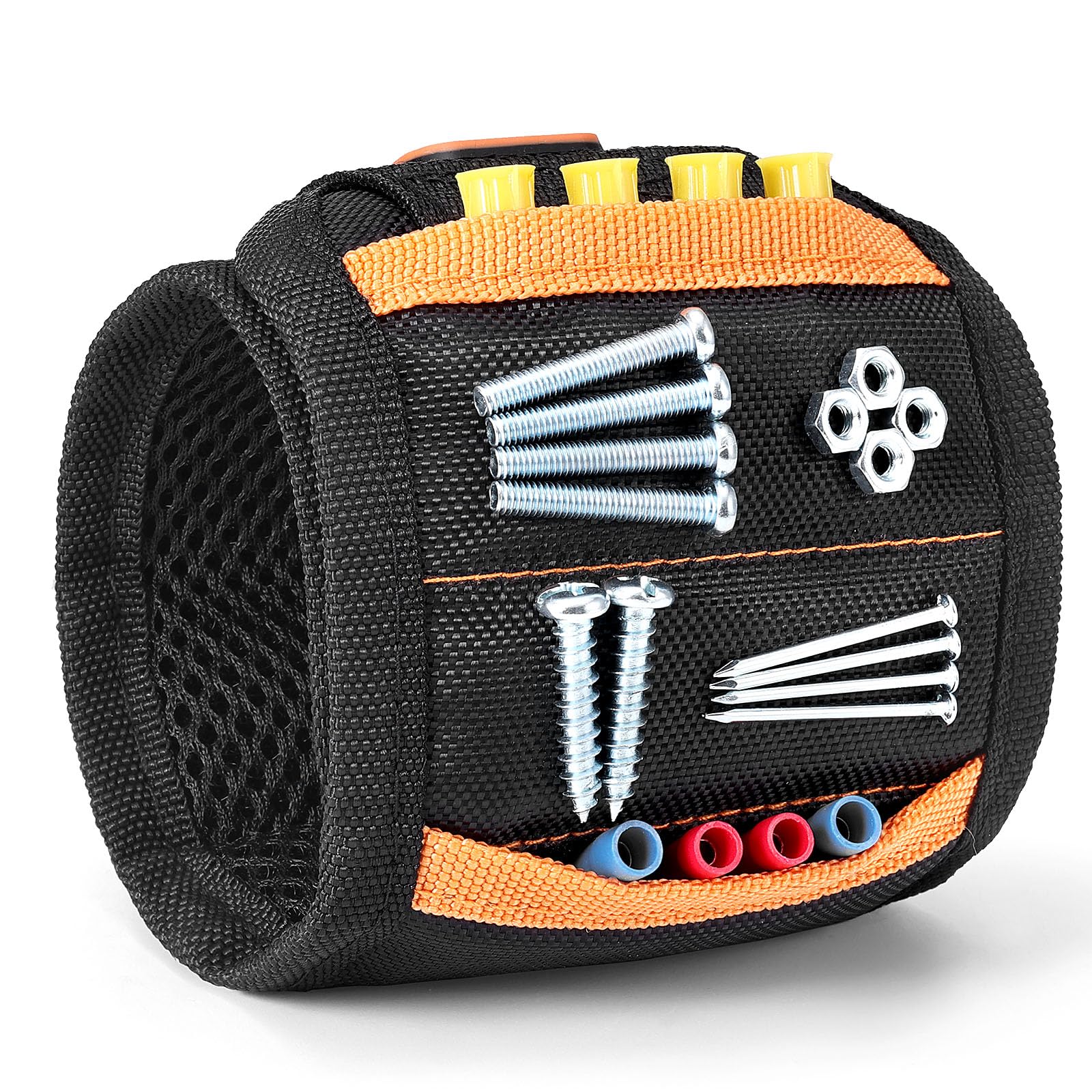 Magnetic Wristband Tool Belt - 5 Strong Magnets for Screws & Nails | DIY & Workshop Use