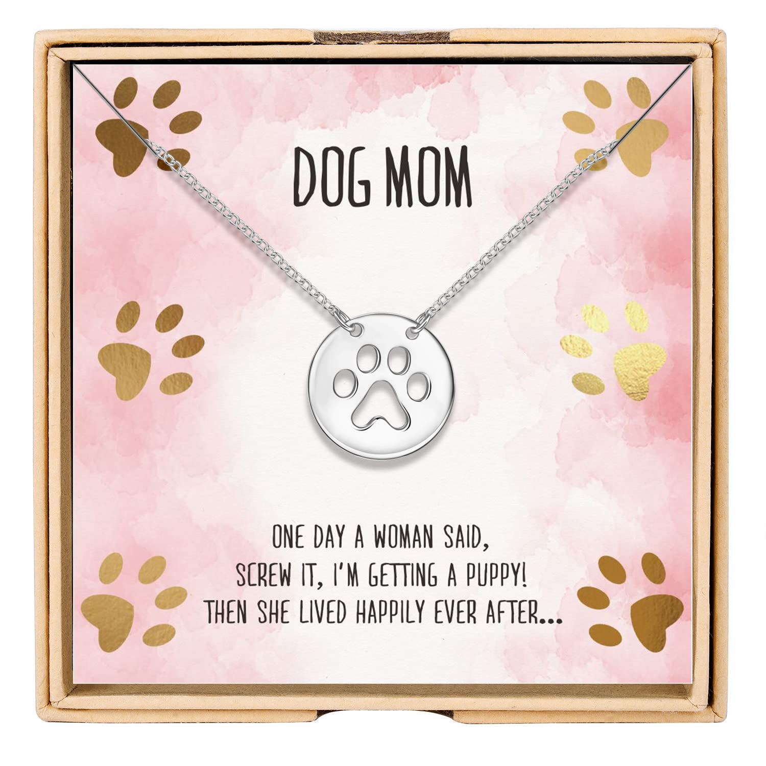 925 Sterling Silver Dog Paw Necklace for Women - Unique Gift for Dog Lovers & Pet Owners - Perfect for Birthdays, Anniversaries & Everyday Wear
