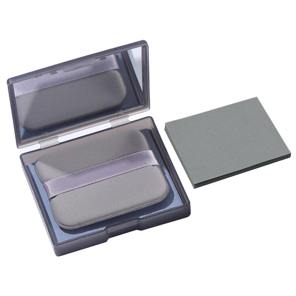 200 Pcs Oil Absorbing Blotting Papers for Oily Skin - Face Blotting Sheets with Built-In Mirror & Powder Puff - Compact Oil Control Paper for Men & Women - Perfect for On-the-Go Shine Control at Work, Gym or Travel