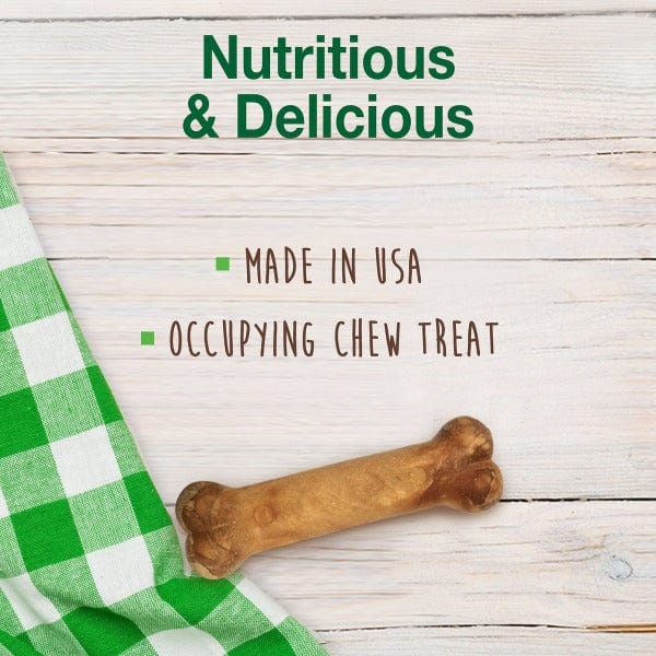 Nylabone Healthy Edibles Roast Beef Flavor Small Dog Chews - Tasty Dental Treats for Teething Puppies & Small Breed Dogs
