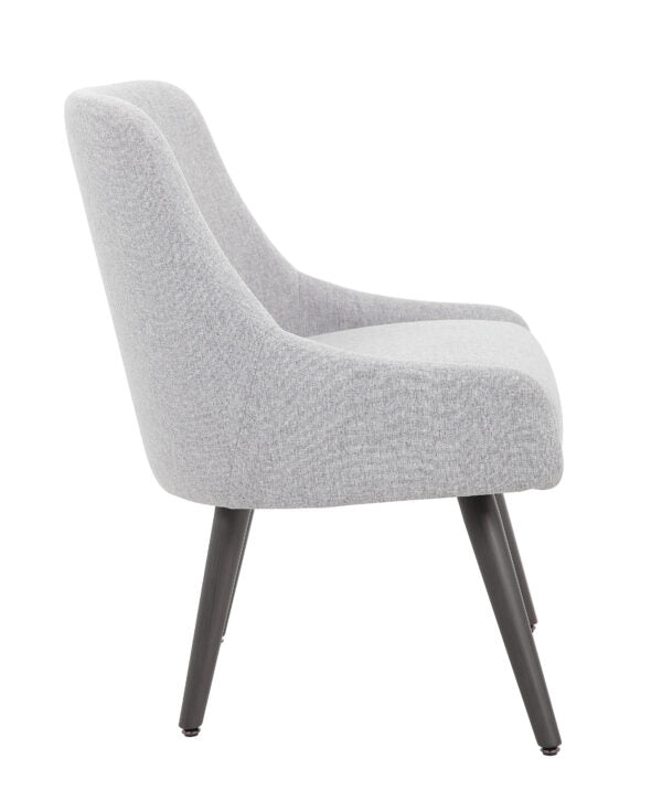 Boss Boyle B579 Guest Chair - Grey Fabric Office Chair for Reception, Conference Room & Waiting Area - Ergonomic & Comfortable Seating Solution for Business & Home Use