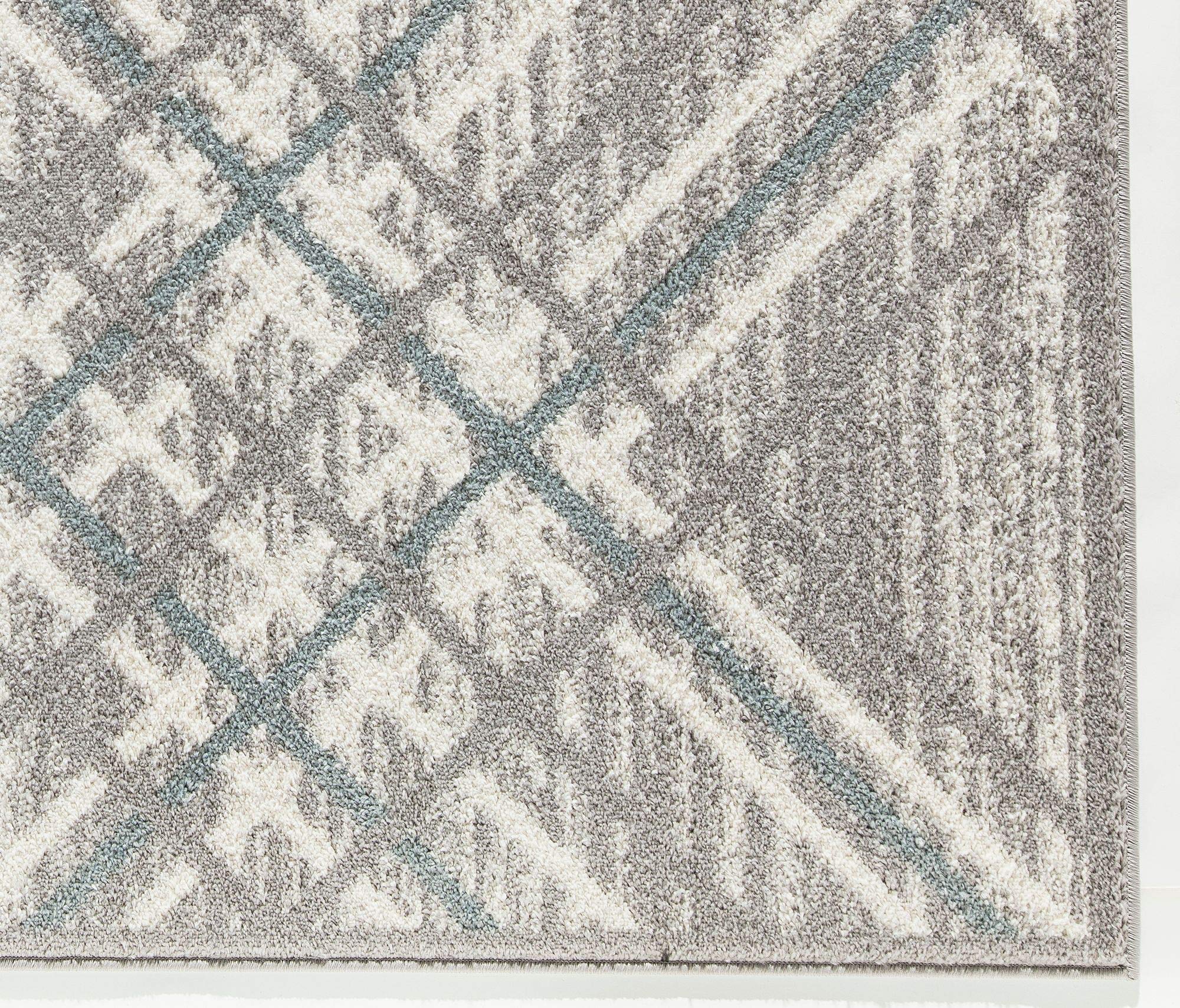 Rugs America Tyson DV10B Gray Moroccan Geometric Area Rug 9x12 Feet - Perfect for Living Room, Bedroom & Office Decor