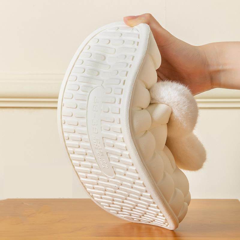 Soft Fluffy Plush Bunny Slippers for Women - Cozy Indoor House Shoes with Non-Slip Sole | Perfect Gift for Christmas, Birthday & Relaxing at Home