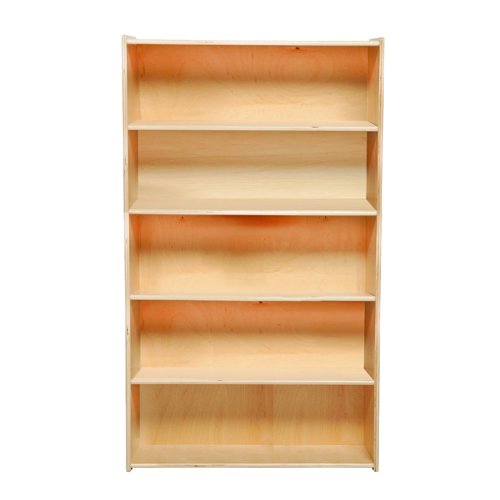 Contender Birch Streamline Storage Cabinet with 4 Adjustable Shelves - Solid Hardwood Bookcase for Classroom, Home & Office Organization - Kids Toy Storage & Bookshelf Display - Perfect for Playrooms, Bedrooms & Study Areas