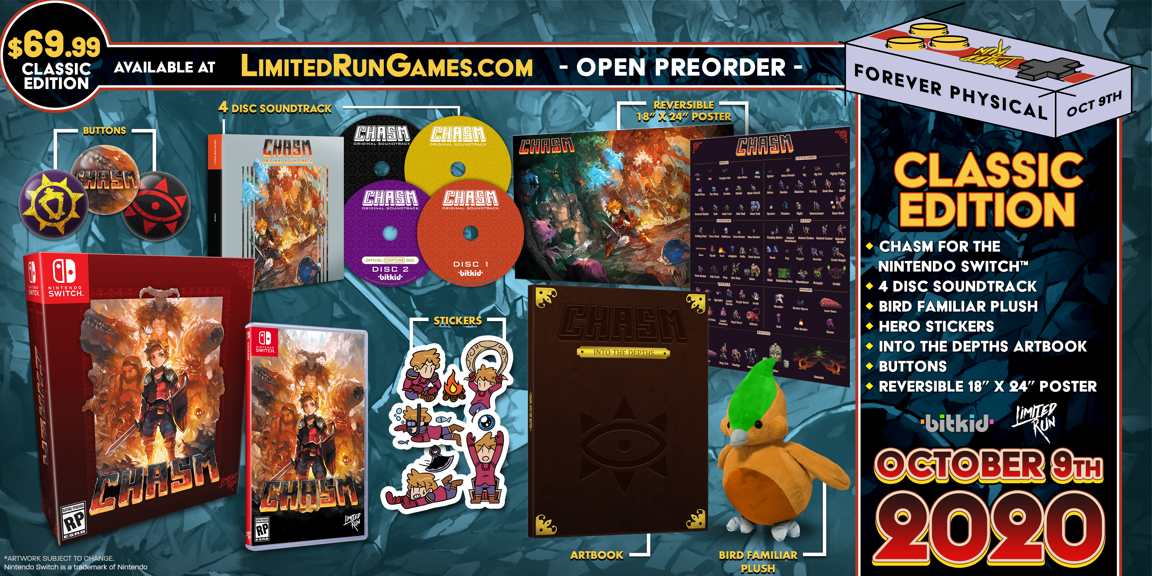 Chasm Classic Edition - Nintendo Switch Limited Run #85 - Retro-Style Action RPG for Adventure Gaming
