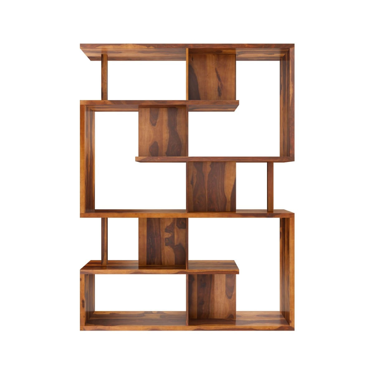 Modern Geometric Bookcase - Stylish Storage Shelf for Home, Office & Living Room - Perfect for Books, Decor & Organizing Spaces