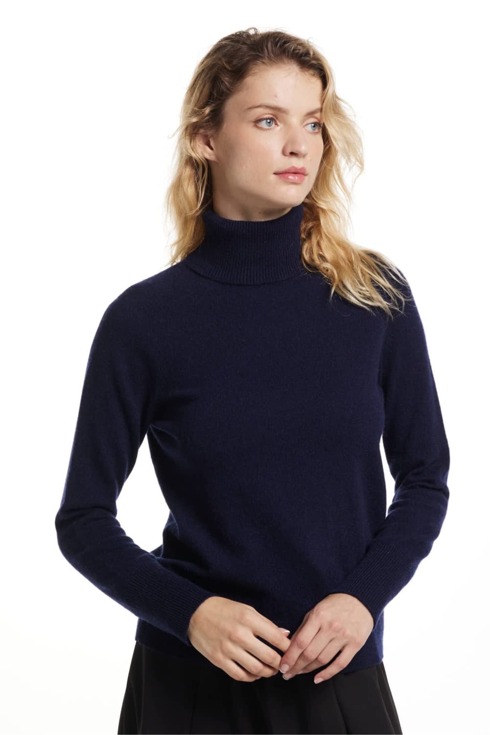 EURKEA 100% Cashmere Women's Turtleneck Sweater - Soft Long Sleeve Winter Pullover Top for Women | Perfect for Office, Holiday Gifts & Cold Weather Layering