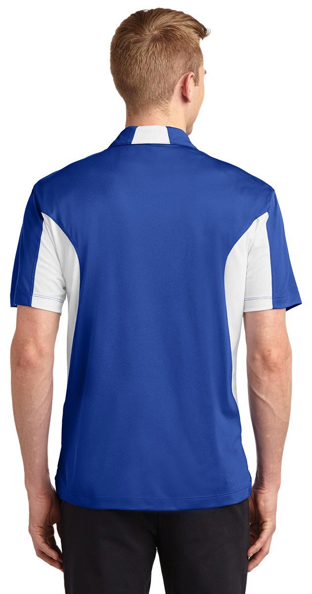 Sport Tek Men's Tall Side Blocked Micropique Sport Wick Polo Shirt - Moisture Wicking Performance Golf & Tennis Polo for Active Men