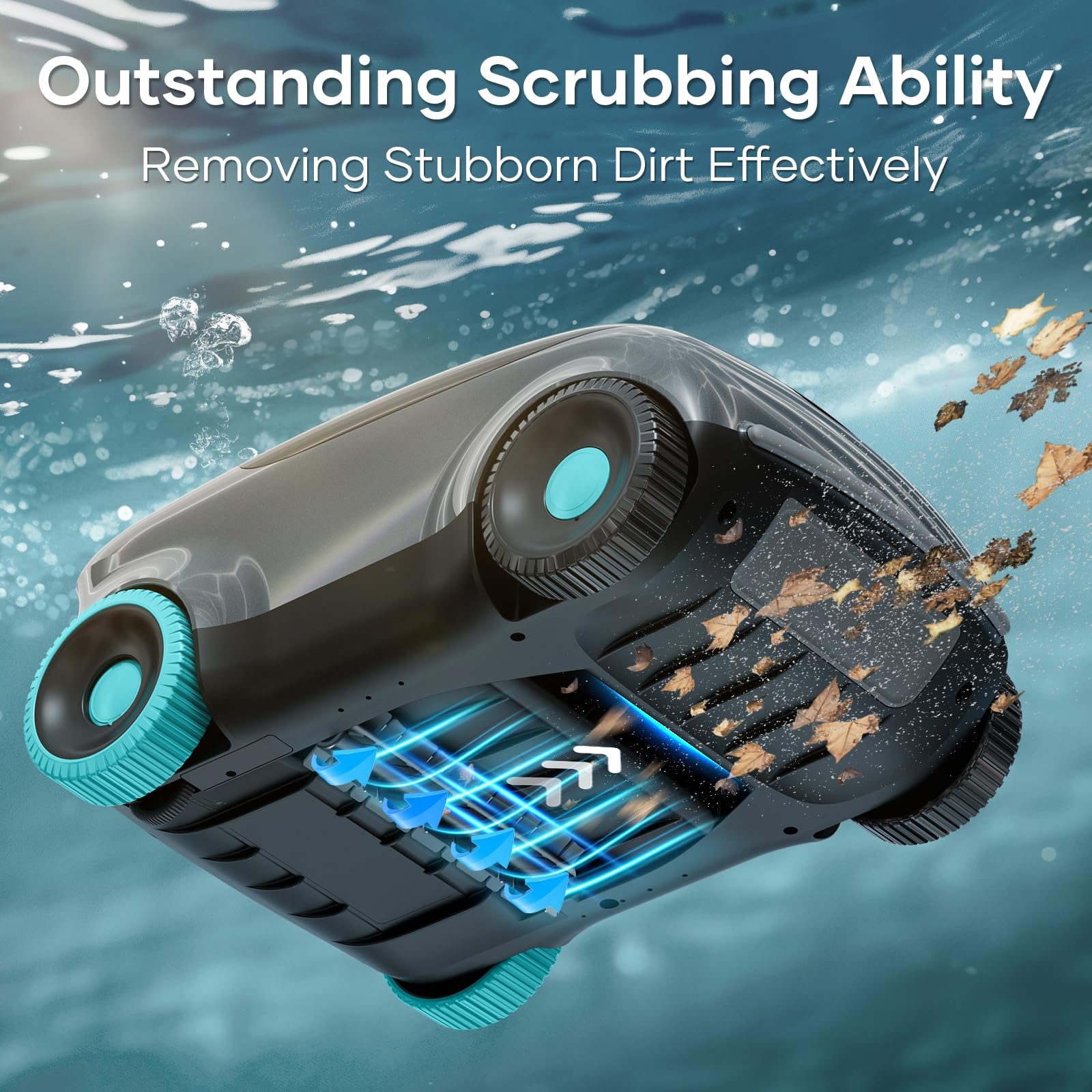 AIPER Scuba E1 Cordless Robotic Pool Cleaner - Powerful Tri-Motor Pool Vacuum with Advanced Filtration System for Above Ground Pools up to 1,100 Sq.ft (Renewed) | Automatic Cleaning for Inground & Above Ground Swimming Pools, Spas & Water Features