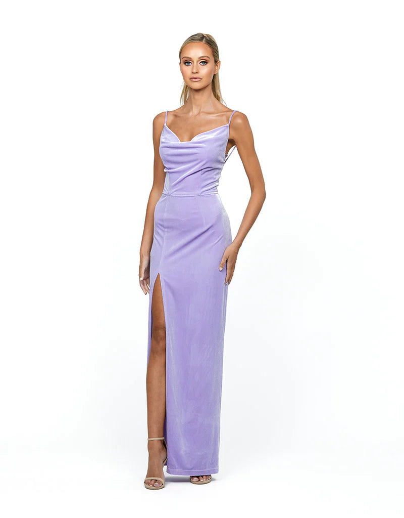 Elegant Maya Cowl Maxi Dress for Women - Boho Chic Long Flowy Dress with Deep V Neckline | Perfect for Beach Vacations, Summer Parties & Casual Outings