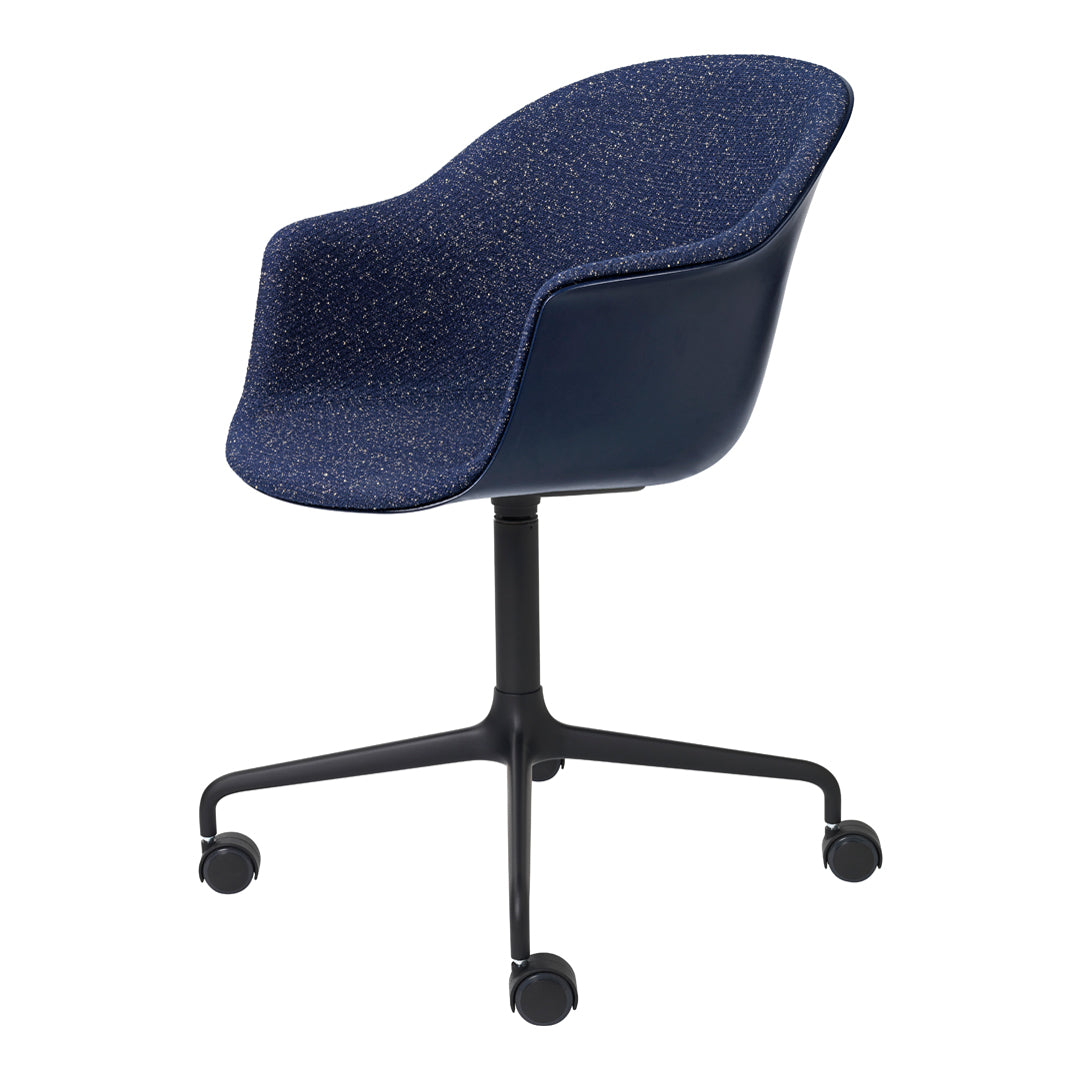 Premium Bat Meeting Chair with 4-Star Base & Smooth-Rolling Casters - Ergonomic Front Upholstered Office Chair for Conference Rooms & Home Offices