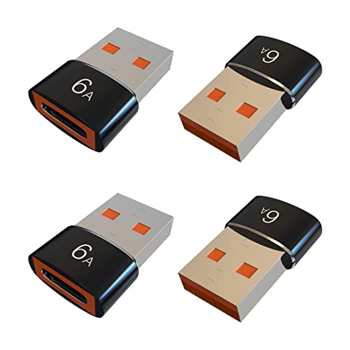 USB A Male/USB C Female Black