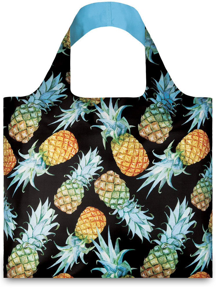 LOQI JUICY Collection Tote Bag - Reusable Shopping Bag with Vibrant Fruit Print - Eco-Friendly Grocery Tote for Women - Perfect for Shopping, Beach, Travel & Daily Use