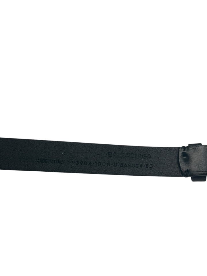 Balenciaga B Buckle Slim Belt for Women - Size 80 (US 32) - Stylish Designer Accessory for Jeans, Dresses & Office Wear