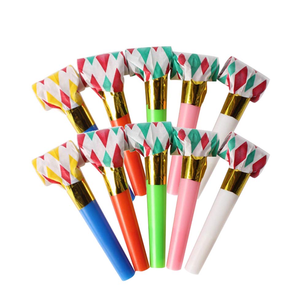 50PCS Colorful Party Whistles - Fun Noise Maker Toys for Kids Birthday, New Year & Christmas Celebrations - Great for Party Favors, Classroom Rewards and Festive Events