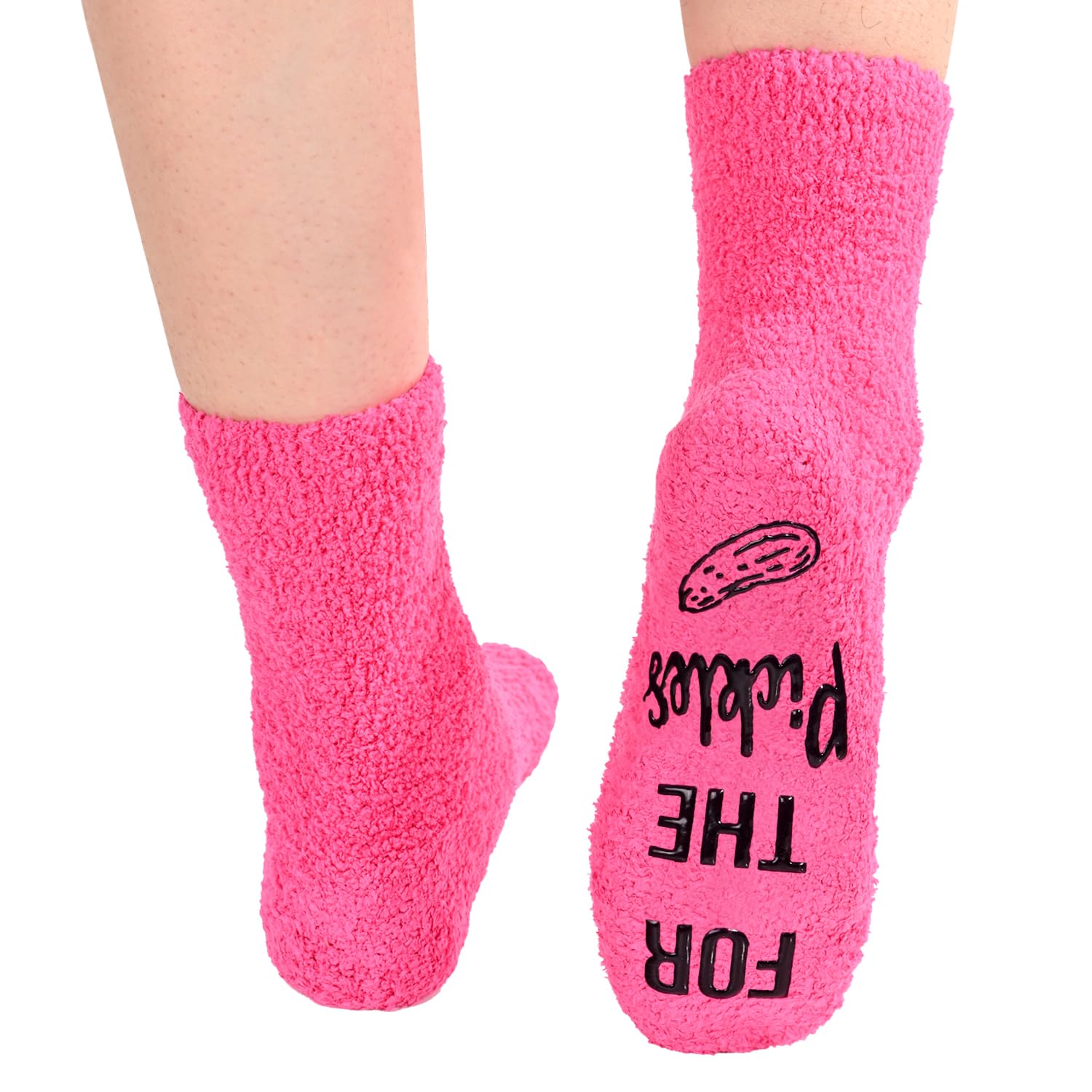 HappyPop Women's Food-Themed Socks - Cute Cupcake, Cake & Pickle Print Crew Socks for Teen Girls | Birthday, Thanksgiving Gift Idea | Perfect for Holiday Parties, Baking Enthusiasts & Fun Outfits