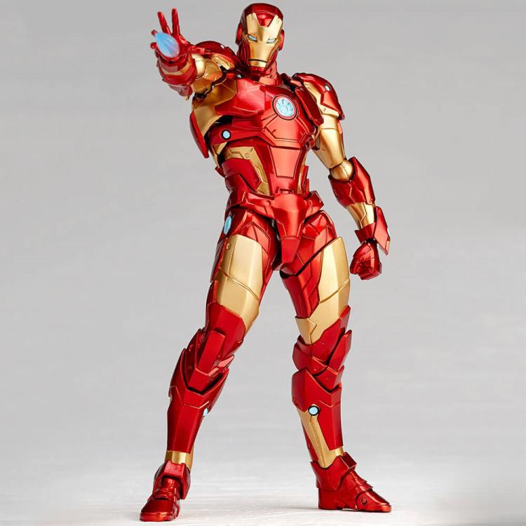 Amazing Yamaguchi Revoltech No. 013 Iron Man Bleeding Edge Armor Action Figure - Highly Articulated Collectible for Marvel Fans & Display Cases