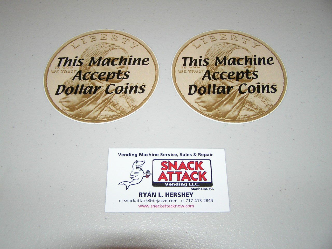 Dollar Coin Operated Snack and Soda Vending Machine with Custom Decals - Perfect for Offices, Schools, and Public Spaces