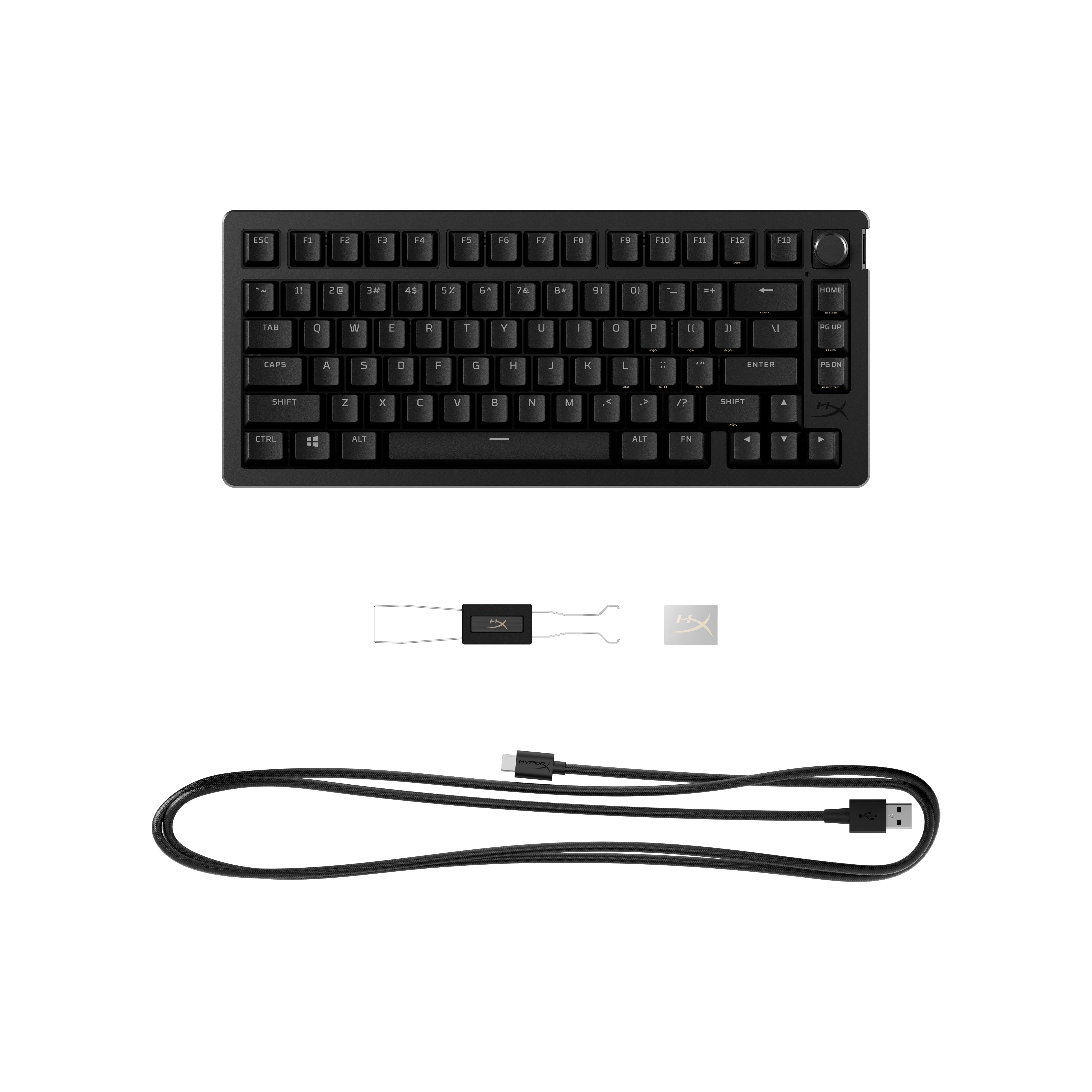 HyperX Alloy Rise 75% Mechanical Gaming Keyboard - RGB Backlit, Anti-Ghosting, Compact Design for PC/PS5/Xbox - Perfect for Esports, Streaming & Office Work