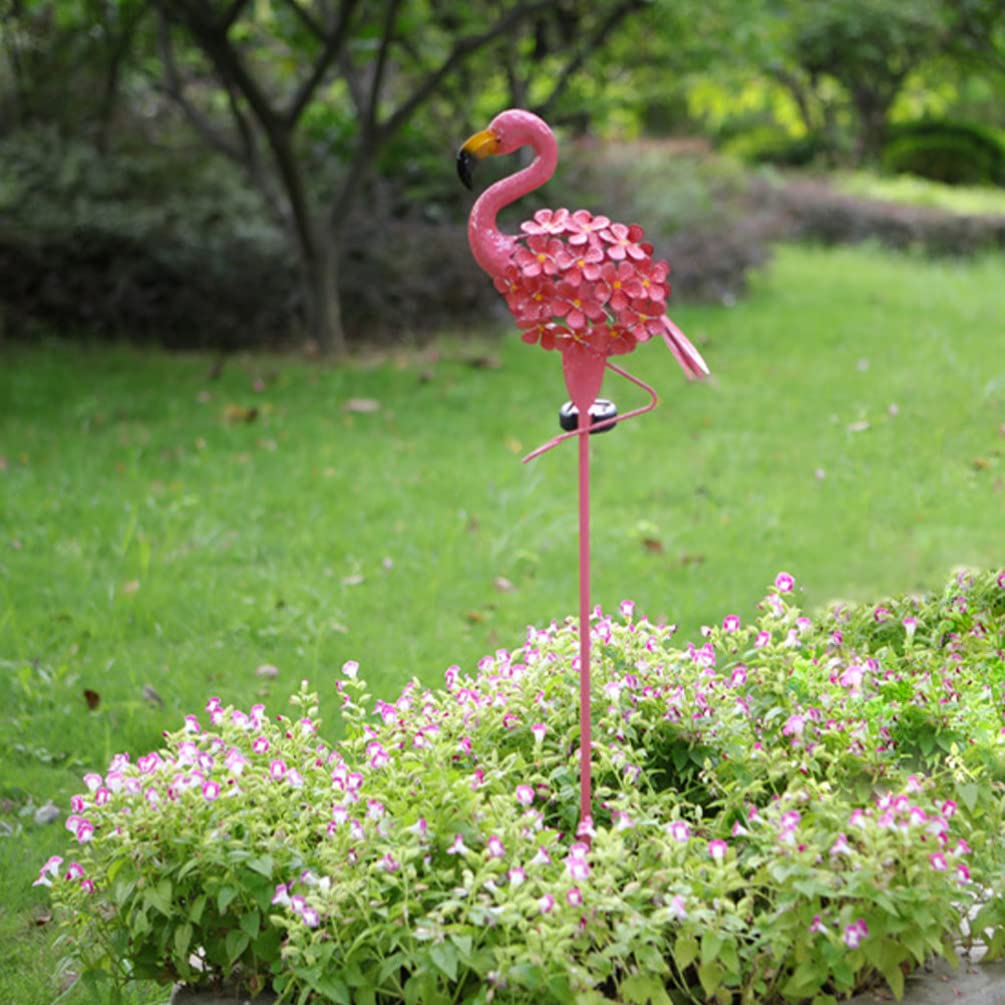 Uonlytech Solar Flamingo Garden Light - 1pc Waterproof Solar-Powered LED Yard Lamp for Outdoor Landscape, Lawn, Courtyard & Pathway Decoration | Perfect for Patio, Backyard, Poolside & Garden Decor