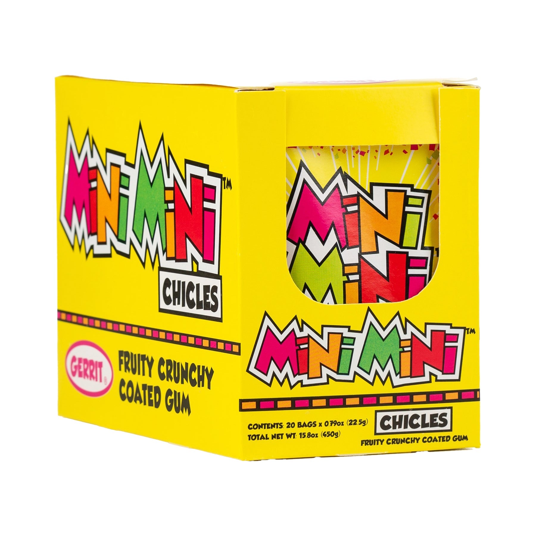 Gerrit's Mini Mini Chicle Fruit Gum - 20 Count Box | Delicious Chewing Gum for Kids, Parties & On-the-Go Snacking