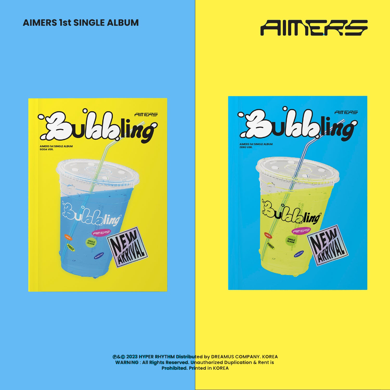 AIMERS 1ST SINGLE ALBUM 'BUBBLING' - K-Pop Music CD for Fans, Collectors & Gift Giving | Perfect for Dance Parties, K-Pop Collections & Special Occasions