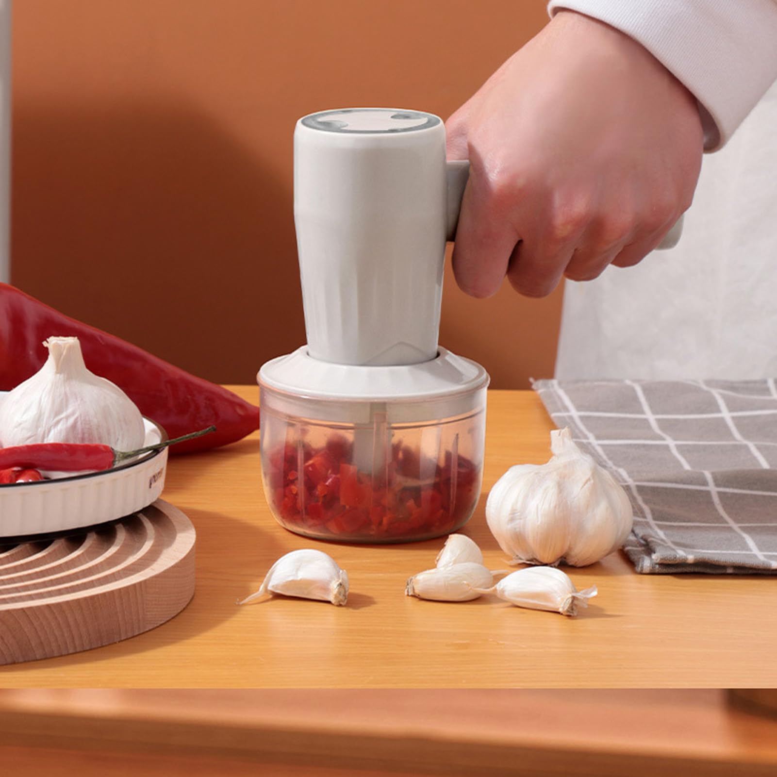 3-Speed Electric Hand Mixer with Whisk Beaters - Portable Milk Foam Maker & Chopper - Perfect for Baking, Cooking, and Making Coffee at Home