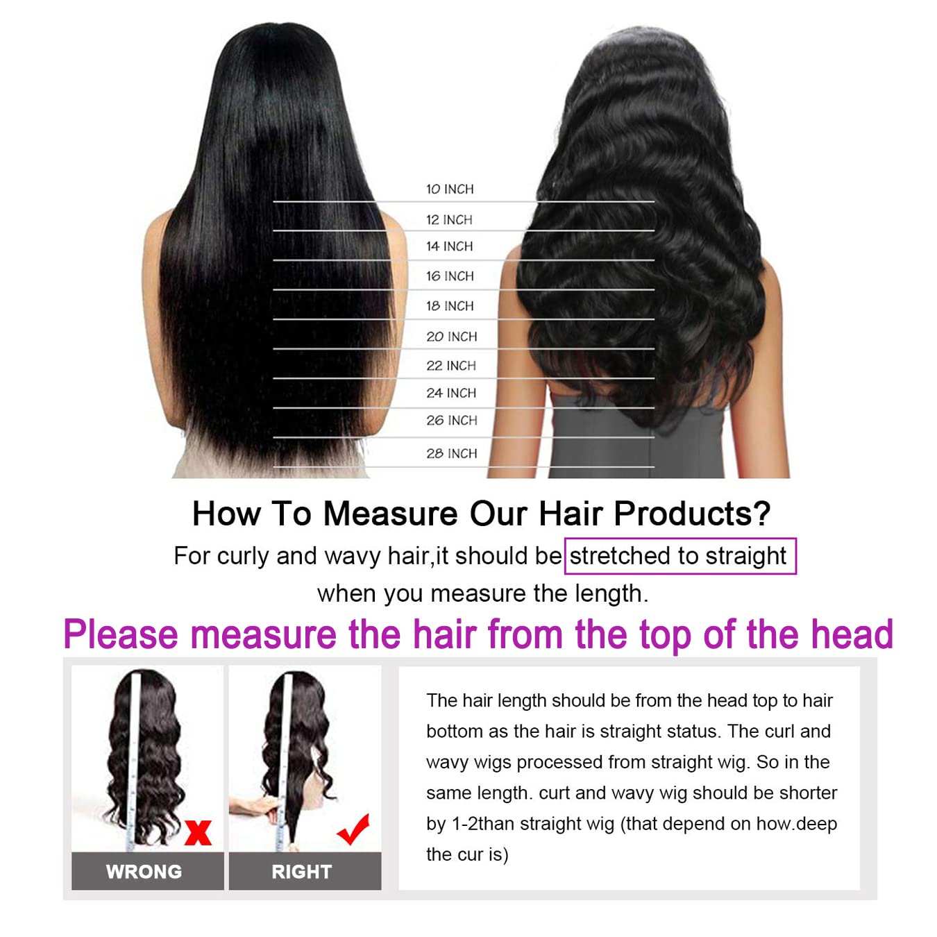 13x4 Glueless Straight Lace Front Wigs - 180% Density Brazilian Human Hair with Baby Hair & Pre-Plucked Hairline - 26 Inch Natural Black Women Wig for Daily Wear, Parties & Special Occasions