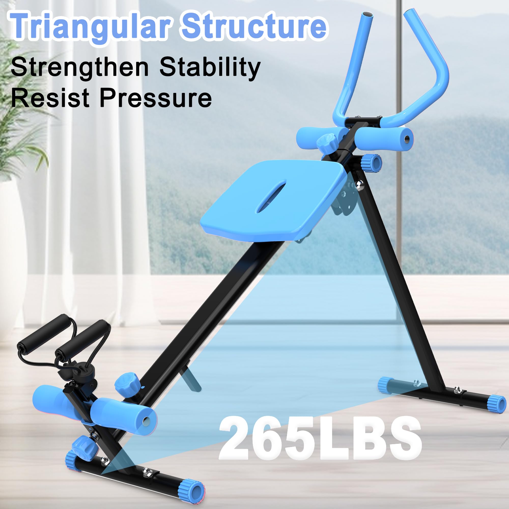 4-in-1 Multifunctional Home Gym Equipment: Rowing Machine, Leg Press, Ab Glider & Roman Chair for Full Body Workout - Perfect for Core Strength Training, Weight Loss & Home Fitness